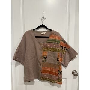 MARKETPLACE Handwork of India Festival Artsy JACKET 1W-2W Embroidered Lagenlook